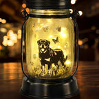 kyoryuger Rottweiler Gifts for Women/Men Rottweiler Solar Lanterns Dog Mom Birthday Dog Lovers Lantern Pet Loss Pet Memorial Lights, Solar Garden Decoration Outside for Yard, Patio,Backyard,Porch
