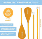 Paddle Board Paddle 2-in-1 Aluminum Sup Paddleboard Oar & Kayak Detachable 4 Piece | Double Sided Sup Oar Adjustable for Stand Up Board | Packable Paddleboard Ore & Kayak for Paddleboarding