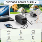 Power Bank with AC 100W,Portable Laptop Charger,98Wh/27000mAh External Battery for Laptop,PD 65W Type-C,Compatible for Outdoor RV Camping Travel Emergency Backup Home