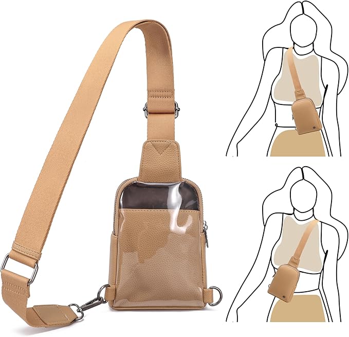 INICAT Sling Bag for Women Touchscreen Small Crossbody Cell Phone Purse Fanny Pack