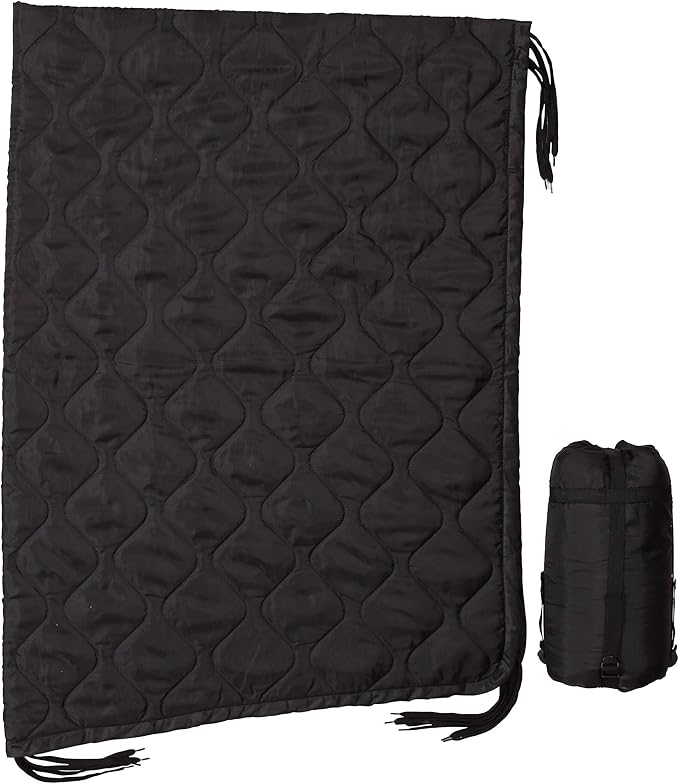 USGI Industries Military Woobie Blanket | Thermal Insulated Camping Blanket, Poncho Liner | Large, Portable, Insulation, Water-Resistant, for Hiking, Survival | Compression Carry Bag