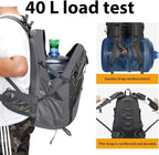 FENGDONG 40L Waterproof Lightweight Hiking,Camping,Travel Backpack for Men Women Gray