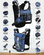 Running Vest with 2L Water Bladder, USA Original Patent, Lightweight Adjustable Chest Pack with Gear Holder, Reflective Running Hydration Vest for Women Men for Marathon