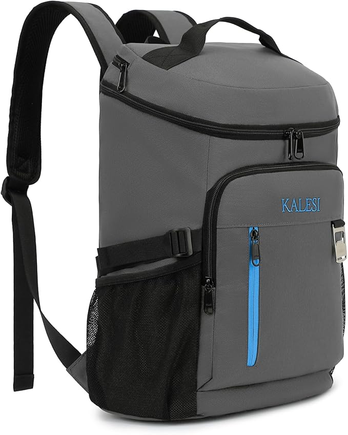 Kalesi Cooler Backpack 36 Cans Lightweight Insulated Backpack Cooler Leak-Proof Travel Camping Lunch Backpack Outdoor Cutlery Backpack for Men and Women