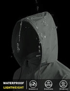 COOFANDY Men's Packable Rain Jacket Lightweight Waterproof Raincoat with Hood Travel Hiking Golf Windbreaker