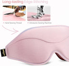 Sleep Mask, Premium Eye Mask for Sleeping, Total Blackout, Super Soft Comfort, Adjustable Fit, Upgraded 3D Ergonomic Designed Sleeping Mask for Home, Office, Travel, Meditation, Yoga, Pink