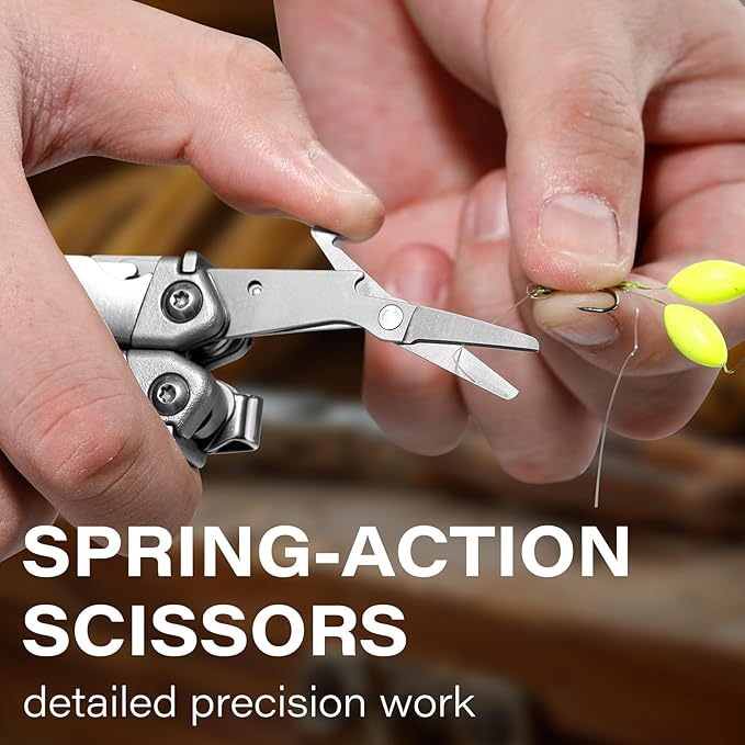 EDC Multitool, 21-in-1 Heavy-duty Stainless Steel Finish Multi Tool Pliers with Safety Locking | Seat Belt Cutter - Men's Gift Set Including Nylon Sheath for DIY, Home, Garden & Outdoors