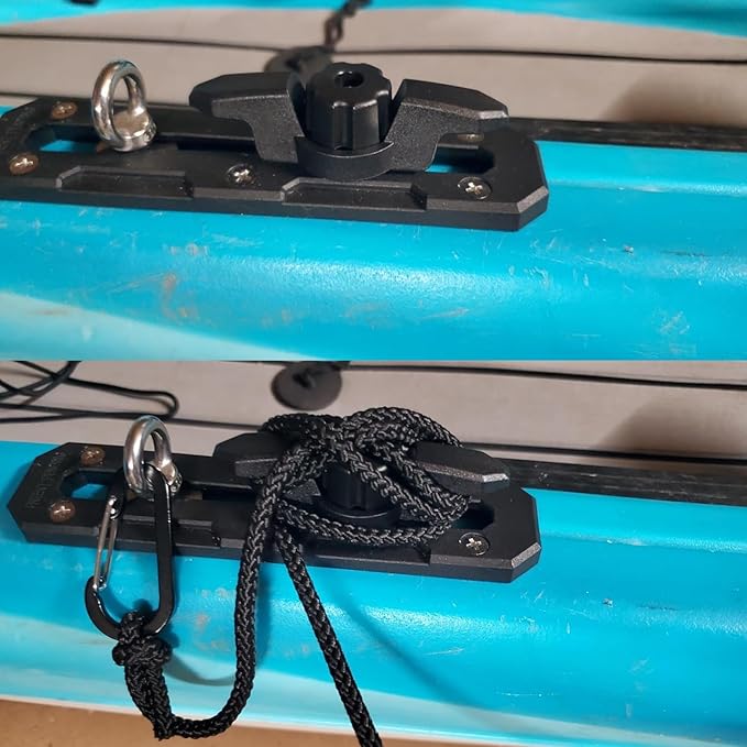 MIZUGIWA Line Cleat for Kayak Track Mount,Kayak Anchor Cleat,Track Mount Line Cleat for Rail Mount Kayak Fishing Accessories