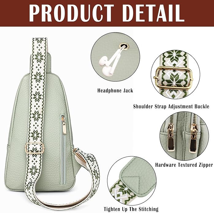 Cross Body Bags for Woman Men Sling Bag Chest Bag with Adjustable Strap Crossbody Handbags Women's Crossbody Bags