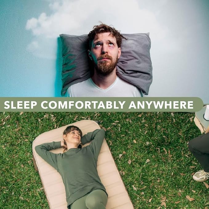 Thick Luxury Self Inflating Single Sleeping Pad with Solid Foam| Portable Inflatable Roll Up Camping Air Mattress 3.1" Thick | Adult Ourdoor Camping Rooftop Tent Van SUV