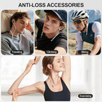 Compatible for Bose QuietComfort Earbuds (2024) Strap, Skin-Friendly Silicone Sports Neckband Wire Cord, Wireless Headphone Anti-Lost Strap, Black with White