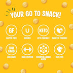 Twin Peaks Protein Puffs - (Garlic Parmesan), Keto Friendly, Low Carb Snack (300g, 21g Protein, 2g Net Carbs, High Protein, Healthy Crunchy Snack)