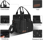 MIYCOO Lunch Bag & Lunch Box for Men Women Double Deck - Leakproof Insulated Soft Large Adult Lunch Cooler Bag for Work, (Black Zipper Pull, 15L)