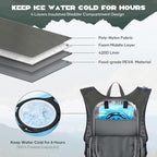 Maelstrom Hydration Hiking Backpack with 2L/3L Water Bladder, High Flow Bite Valve Camping Daypack Lightweight