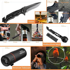 Survival Kit 34 in 1 Emergency Tactical Survival Gear Camping Tool Accessories Equipment Gifts for Men Christmas Stocking Stuffers Valentines Birthday Fathers Day for Dad Husband