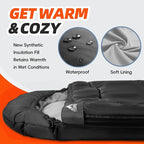 MEREZA Sleeping Bags XL for Adults Cold Weather Mens Large Wide Sleeping Bag for Big and Tall Girls Boys with Compression Sack for Camping Backpacking Warm & Cool Weather