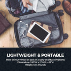 Halo RapidPack 10K DLX Power Bank | USB & USB-C Fast Charging for Multiple Devices, Smart Phones & Tablets, Synthetic Leather Wrapped, Portable Battery Charger, TSA Air Travel Approved — Black