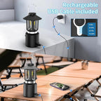 Retro Classic LED Camping Lantern, Rechargeable Stepless Dimming Vintage Lantern, 3 Light Modes (2000K-6500K), 8000mAh Power Bank, Bright Hanging Tent Light for Indoor & Outdoor, Hiking, Camp