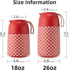 Thermo for Hot Food for Adults Kids | Wide Mouth, 26 oz Insulated Food Jar with Spoon, Leakproof Soup Thermo for School Office Travel, Thermal Steel Lunch Container Easy to Carry (Red)