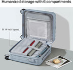 Hanke 16 inch Underseat Carry on Suitcases with Wheels,Lightweight Hard Shell Carry on Luggage with Wheels for Weekender,Travel Approved Small Suitcase,Travel Luggage for Womem Men,Gray.