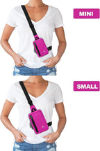 Peicees Small Crossbody Bag for Men Women Mini Sling Bag Travel Running Phone Daypack Cross Body Shoulder Bags, 2 Sizes, Mini Rose