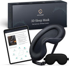 Nox Sleep 3D Sleep Mask for Men, 100% Light Blocking Eye Mask for Sleep, Ice Silk Adjustable Sleeping Mask for Side Sleepers, Soft Breathable Blindfold, Perfect Sleep Mask for Travel & Women (Black)