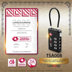 TSA Approved Luggage Lock with Alert Indicator, 4-Digit Resettable Combination, Durable Zinc Alloy Travel Lock for Suitcase, Backpack, Toolbox, Locker, All-Purpose, keyless – Black (2 Pack)