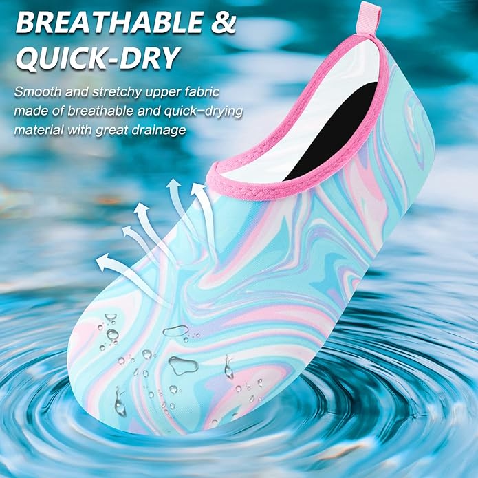 Deevike Water Shoes for Women Men Barefoot Quick-Dry Aqua Socks Slip-on for Beach Swim Surf Yoga Exercise