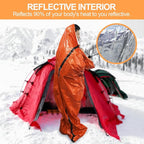 Emergency Sleeping Bag Survival Bivy Sack - 2 Pack Bivvy Bag, Waterproof Windproof Camping & Outdoor Emergency Shelter, Suitable for Camping, Hiking, and Outdoor Adventures.