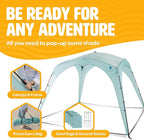 Pop Up Sun Canopy Shelter - Lightweight, Portable Outdoor Shelter with UPF 50+ Sun Protection & Easy Setup - Stable for Windy Conditions, Ideal for Beach, Picnic, Camping & More (Sweet Mint)