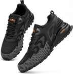 Kricely Men's Trail Running Shoes Non Slip Hiking Shoes Tennis Shoes Fashion Sneakers Workout Footwear