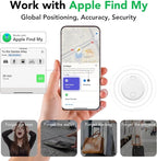 Air Tracker Tags-4 Pack: Smart Bluetooth Tracker, Item Finder Works with Apple Find My (iOS Only) App, Trakcer Tag Locator for Keys, Luggage, Satchel, weTag mini. (Not for Android Devices)