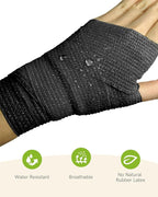 FriCARE Self Adhesive Bandage Wrap, Medical Tape in First Aid Kit, Cohesive Bandages for Wounds Sport Vet, FSA/HSA Eligible, 2 Inches X 5 Yards 6 Rolls, Black