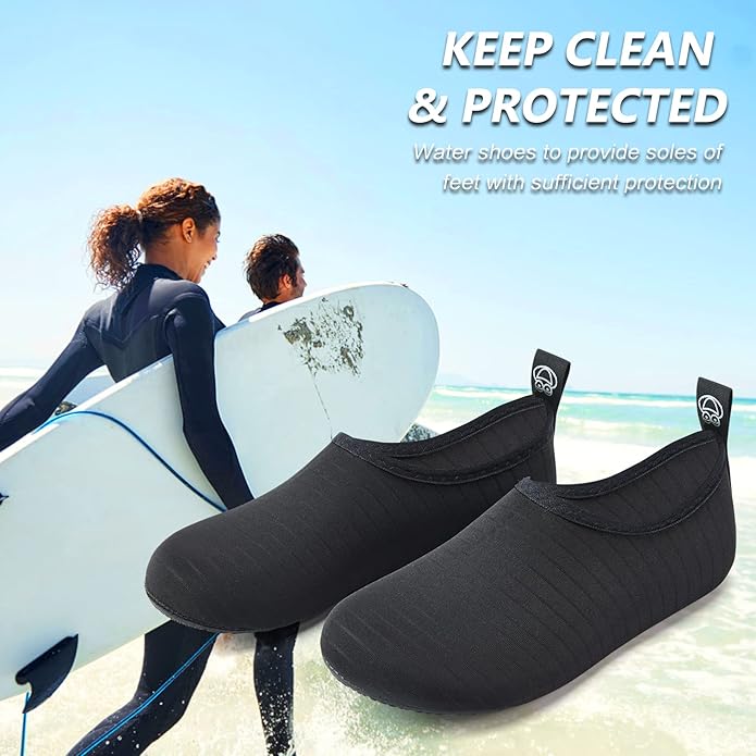 Deevike Water Shoes for Women Men Barefoot Quick-Dry Aqua Socks Slip-on for Beach Swim Surf Yoga Exercise