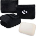 Blanket Pillow for Airplane Travel Essentials - 3 In 1 Travel Blanket and Pillow Set for Women Gift, Plane Compact with Bag for Long Flight, International Traveler Must Haves Flying Accessories（Black）