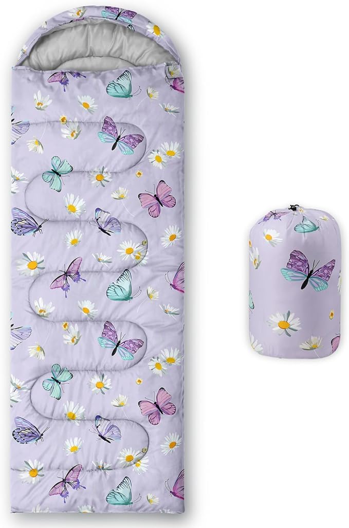 QOOMO Camping Sleeping Bags,3 Season Warm & Cool Weather,Lightweight,Waterproof Sleeping Bags for Adults & Kids,Traveling,and Outdoors,Camping Gear Equipment