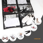 Syeeiex 3" Gusseted Clear Dance Costume Garment Bag(5 Pack), 40'' Dance Garment Bags for Dancers with 4 Zipper Pockets & Can Hold 1-3 Dance Costumes - Suitable for Dance Competitions, Ballet(Black)