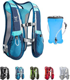 UTOBEST Running Vest, 5L Hydration Vest Lightweight, Breathable and Sweatproof Running Backpack, Adjustable Running Hydration Vest for Trail Running Marathon Race Jogging Cycling