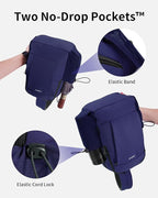 ECOHUB Crossbody Bags for Women Men, Anti-Theft RFID Blocking Roomy Sling Backpack with Sturdy SBS Zippers Water Resistant Chest Shoulder Bag Daypack with 9 Pockets Casual Walk Outdoor, Blue