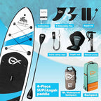 InnoExpo Inflatable Stand Up Paddle Boards with Premium Accessories, Wide Stable SUP Paddle Board Design, Non-Slip Comfort Deck for Youth & Adults