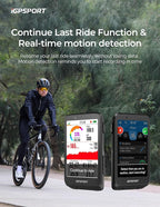 iGPSPORT BiNavi Bike Computer, Touch Screen Map Navigation Music Control Climb Tips Group Riding, Wireless GPS Cycling Computer
