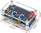 DROK DC Adjustable Buck Converter 2pcs, 24v to 12v Step Down Converter Voltage Regulator 6V-32V to 1.5-32V 5V 5A LCD Power Supply Volt Reducer Step Down Transformer with USB Port and Protective Case