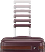 Virtuosa Hardside 21 Inch Carry On Luggage - Airline Approved with 360° Spinner Wheels, RightHeight™ Adjustable Handle - Zippered WetPak™ - TSA Lock - Expandable Light Polycarbonate Shell - Merlot