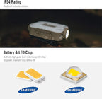 Claymore Capon 40B Red Clip-On Cap Light – USB-C Rechargeable 230LM LED Headlamp | 3 Light Modes 180° Adjustable Beam IP54 Water Resistant Up to 12 Hrs Runtime for Camping, Running, Outdoor