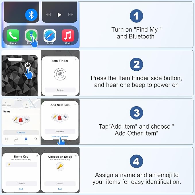 Wallet Tracker Card (iOS Only), Rechargeable Bluetooth Smart Tracking for Apple Find My Compatible Anti Tracker for Men Women Slim Item Locator for Purse Passport Key Luggage Tag (1Pcs/Black C)