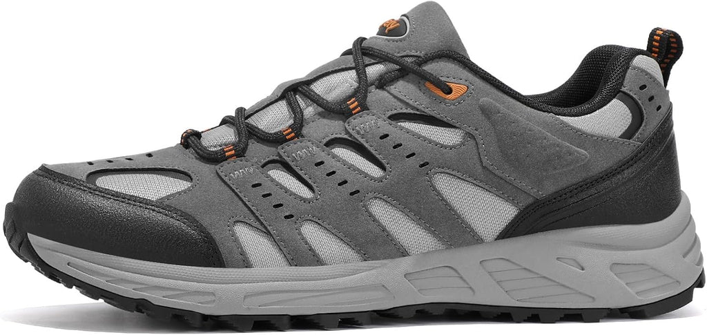 Kricely Men's Trail Running Shoes Non Slip Hiking Shoes Tennis Shoes Fashion Sneakers Workout Footwear