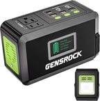 GENSROCK Portable Power Bank, 24,000mAh Portable Laptop Charger with 150W Peak AC Outlet, 8-Port Compatible with iPhone Series, MacBook, Dell, Samsung for Outdoor Camping Home Office Emergency.