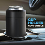 Frost Buddy Universal Buddy Can Cooler - Fits All - For Regular 12 & 16 oz or Slim-Size Bottles - Insulated Double-Walled Stainless Steel (Black Leopard)