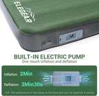 Elegear Air & Foam Self Inflating Sleeping Pad, Built-in Electric Pump 4" Ultra-Thick Memory Foam Camping Mattress with Pillow Double Camping Pad 4-Season R-value 9.5 Camp Mat for Car/Traveling - Full