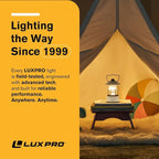 LUXPRO Retro LED Lantern - Battery-Powered Emergency Lantern - Water Resistant - Bright LED Lamp for Indoor & Outdoor Use - Use for Tents, Hiking or Hurricane Prep (Beige, Pack of 1)